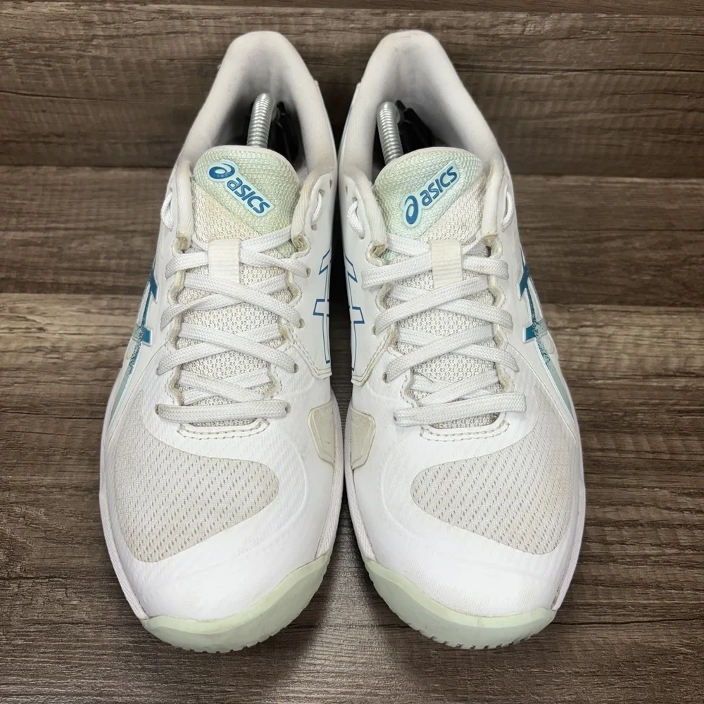 Asics Solution Swift FF Tennis White Green Womens US Size 8 1042A265 Sneakers - Picture 2 of 9